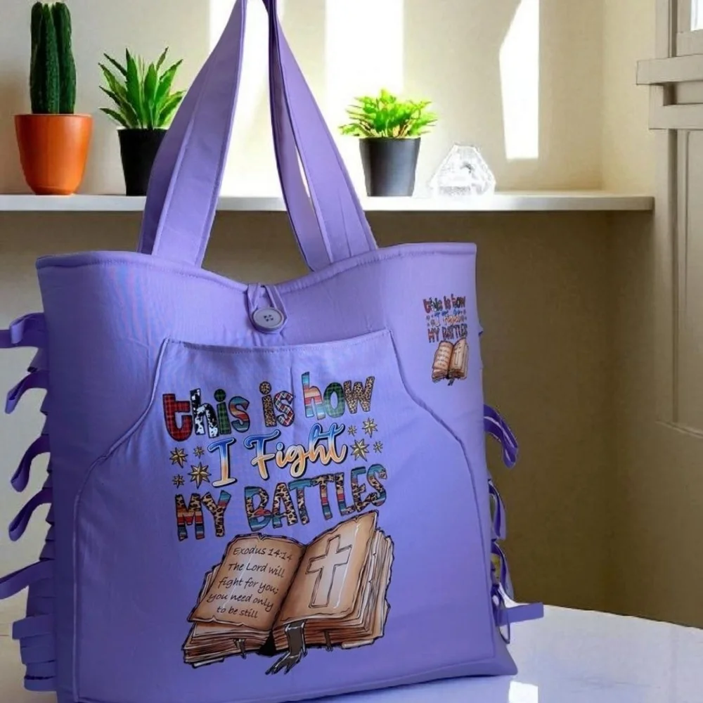 Vibrant Purple Artistic Tote Bag